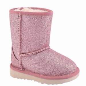 UGG Classic Little Kids 12 Short Pink Glitter Boots